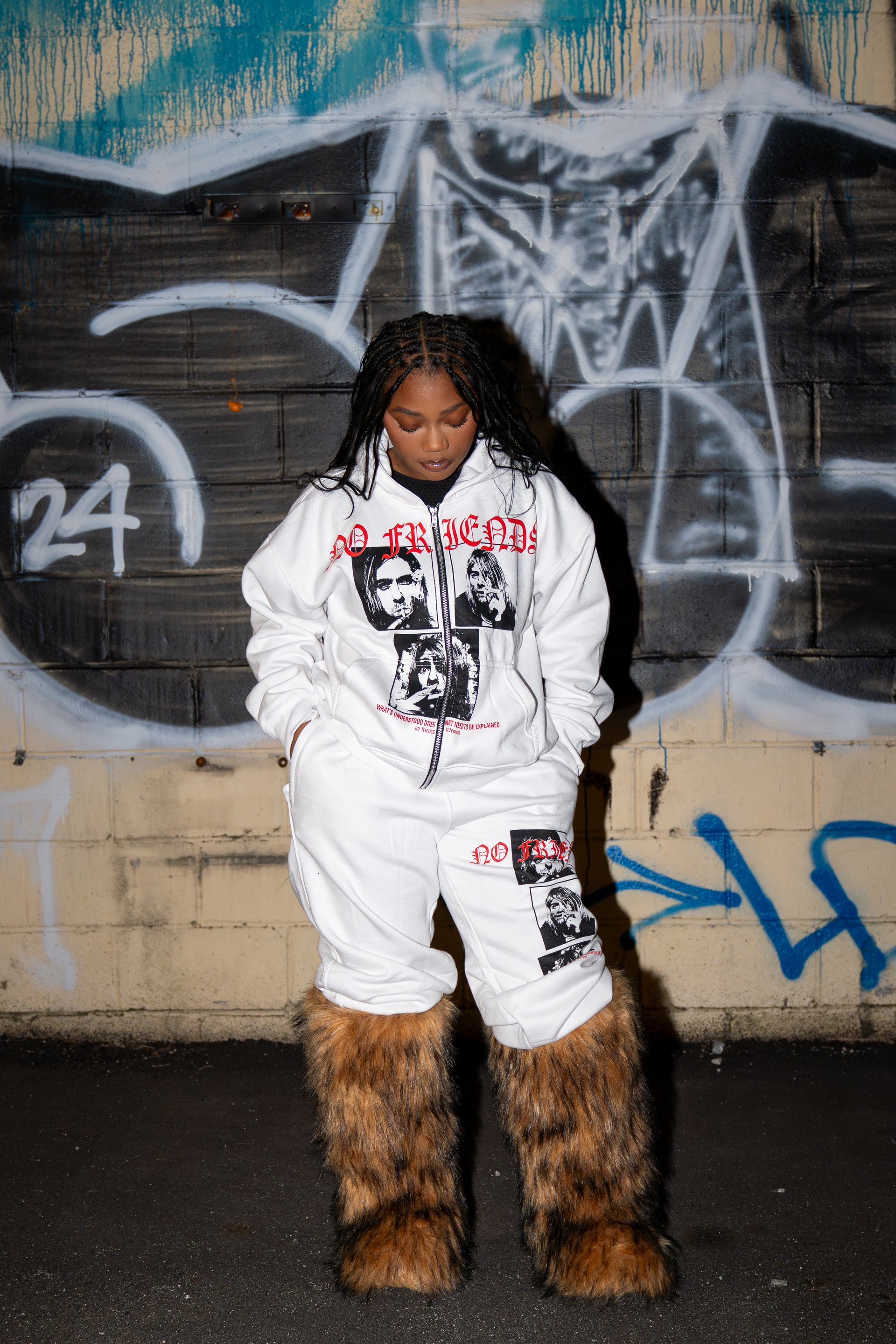 NF® Friends With Cobain White Pants